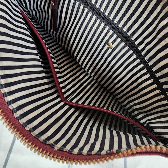 Kate Spade Small Ella Cobble Hill Bag Purse Merlot Red - Picture 14 of 16